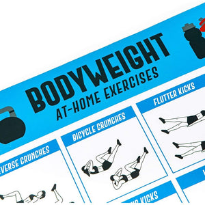 Okuna Outpost Home Workout Posters for Bodyweight Exercises (17.75 x 27 in, 2 Pack)