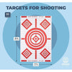 Okuna Outpost Targets for Shooting Range, Red and White (17 x 25 Inches, 50 Pack)