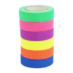 Blacklight Tape for Parties, 6 Glow in The Dark Colors (16.4 Feet, 12 Pack)