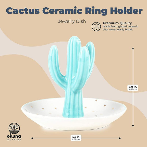 Boho Cactus ceramic Ring Cone dish, Ring Holder, Boho Jewelry, jewelry ring  holder, handmade ring holder, cactus decor — native