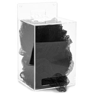 Acrylic Wall Mount Dispenser for Gloves, Hair Nets, Shoe Covers, Beard Nets (6.5 x 9 x 6 Inches)
