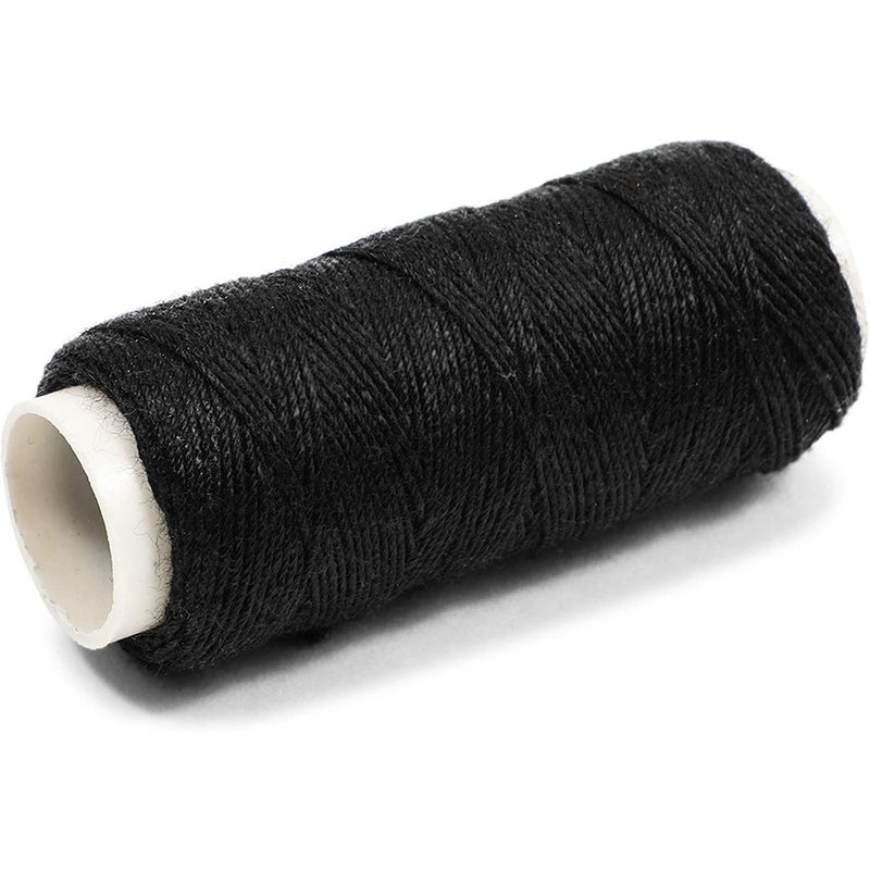 Black Nylon Hair Weaving Thread for Extensions, Weaves, Wigs (24 Rolls)