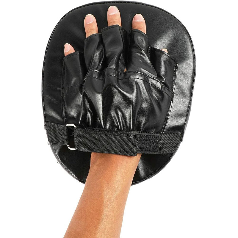 Black Boxing Mitts and Pads for Muay Thai, MMA Gear, Punching Targets (1 Pair)