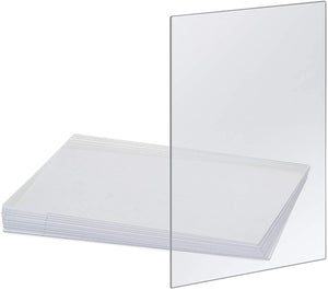 Okuna Outpost Clear Acrylic Sheets for Picture Frame Glass Replacement (4x6 in, 10 Pack)