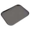 8 Pack Black Plastic Serving Tray, Nonslip for Cafeteria, School Lunch, Fast Food, Restaurant (12 x 16 In, Black)