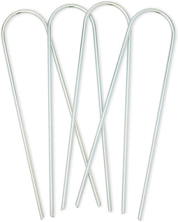 8 Pack Galvanized Metal Lawn Stakes, Landscape Staples for Gardening, 11.8"