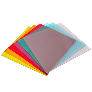 6 Pack Colored Acrylic Sheets 1/8 Thick, Translucent Plastic Plexiglass for Laser Cutting (12x12 In, 6 Colors)