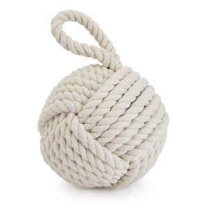 Okuna Outpost Nautical Rope Knot Door Stop - Decorative Weighted Door Stopper for Home, Office, Garage (3.5 lbs)