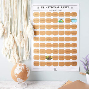 US National Parks Scratch Off Poster (23.5 x 16.5 Inches)