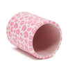 Pink Pencil Holder, Faux Leather Pen Cup for Leopard Print Office Supplies