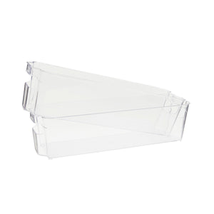 2-Pack Clear Plastic Freezer Organizer Bins - Breastmilk Storage Container for Organizing, Fridge (14.5x4x3.75 In)