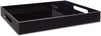 Black Acrylic Plastic Serving Tray with Handle for Ottoman, Coffee Table & Countertop, 16" x 12"