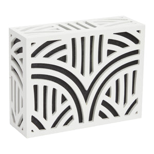 Wood Doorbell Chime Cover Box Only, Corinthian Style Pattern, White (8 x 6 x 3 In)
