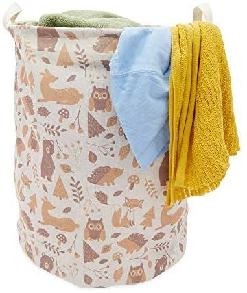 Okuna Outpost Collapsible Woodland Nursery Hamper with Handles (15.7 x 19.7 in)