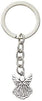 Guardian Angel Charm Keychains (3 In, Silver, 60 Pack)