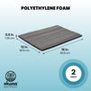 2-Pack Packing Foam Sheets - 16x12x0.5 Customizable Polyethylene Insert Pads for Tool Case Cushioning, Crafts
