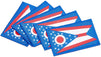 Woven Iron On State Patches, Ohio Flag Appliques (3 x 2 in, 12 Pack)