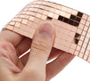 Rose Gold Glass Mirror Tiles for Crafts, 5x5 mm Self-Adhesive Stickers (5280 Pieces)