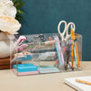 Acrylic Desk Organizer with 7 Compartments for Office and Home (11 x 5.75 In)