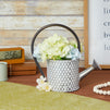 Rustic Galvanized Vase, Metal Flower Holder, Vintage Watering Can Decor (5x10 in)