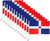 Okuna Outpost Dominican Republic Car Flags with Window Mount Clip (12 x 17 Inches, 12 Pack)