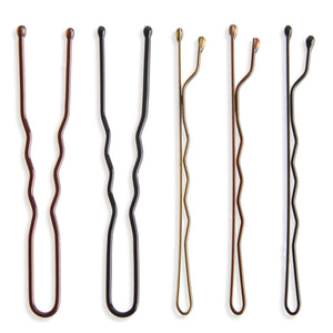 360 Pack 2 Inch Hair Pins with Clear Holder, Bulk Set of Bobby Pins in 2 Styles and 4 Colors