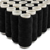 Black Nylon Hair Weaving Thread for Extensions, Weaves, Wigs (24 Rolls)