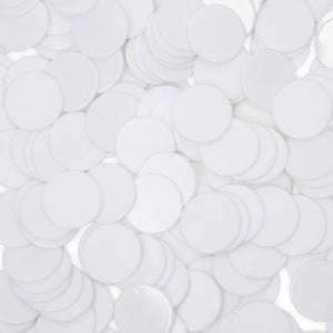 White Plastic Counting Chips for Math, Bingo, Poker (1 In, 250 Pieces)