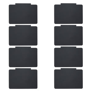 10 Piece Set Black Basket Labels Clip On Tags, Bin Clips for Storage Bins with White Markers