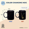 11-Ounce Color Changing Mug with Pisces Zodiac Astrological Sign Design (Black)
