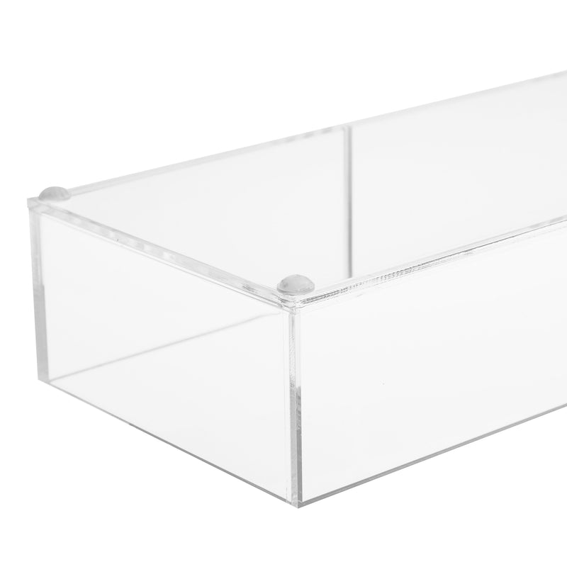 Acrylic Desk Organizer Tray for Storage 3 Compartment, Clear Desktop Organization Accessories, School Office Supplies, 12" x 4" x 9"