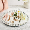 Crystal Round Mirrored Tray for Perfume Vanity Organizer Serving Platter 12"