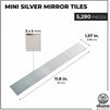 Silver Glass Mirror Tiles for Crafts, 5x5 mm Self-Adhesive Stickers (5280 Pieces)