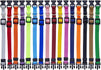 16 Pack Puppy Snap ID Collars for Small Dogs and Puppies, Adjustable, Rainbow Colors (6.5 - 10in)