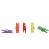 100 Pack Mini Wooden Push Pins for Bulletin Board Decorations, Clothespins Design in 7 Colors (1.4 Inches)