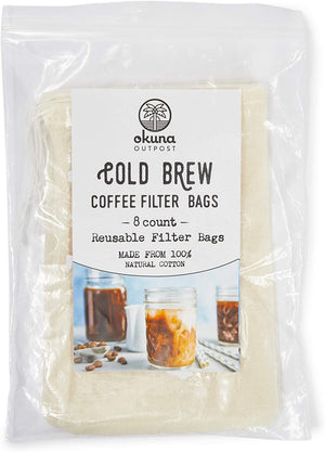 Cold Brew Filter Bags for Straining, Reusable Cheese Cloths (4x6 In, 8 Pack)