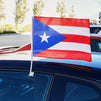 12 Pcs Puerto Rico Flags for Car Window Mount Clip, Vehicle Patriotic Decoration, 17 x 12 in
