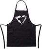 Salon Apron for Women Hair Stylist with Adjustable Bib 3 Pockets (Black, 24 x 30 inches)