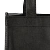 Non Woven Tote Bags for Stores and Shopping (Black, 8 x 10 x 4 In, 24 Pack)