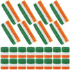Irish Flag Wristbands and Sweatband Set for St. Patrick's Party (24 Pieces)