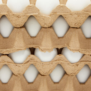 18 Pack Bulk Egg Cartons for 30 Chicken Eggs, Reusable Brown Paper Containers with Labels