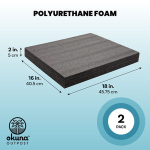 2-Pack Customizable Polyethylene Foam for Packing and Crafts (18x16x2 in)