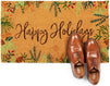 Happy Holidays Coco Coir Non Slip Christmas Doormat for Outdoor Entrance, Christmas Decor (17 x 30 In)