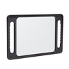 Large Handheld Barber Mirror with Double Handles for Salons, Barbershops (Black, 16 x 10 In)
