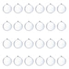 Clear Plastic Ornaments for DIY Arts and Crafts, Fillable Decorations (3.15 In, 24 Pack)