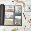 Large Black Leather Family Photo Album Book for 4x6 inch Picture, 600 Pockets, 14.5" x 13.5", Gifts for Boyfriend Girlfriend