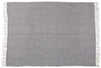 Woven Fringe Throw Blanket for Living Room (Grey, 4.3 x 5.6 Feet)