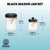 4 Piece Mason Jar Bathroom Accessories Set with Soap Dispenser, Toothbrush Holder, Farmhouse Themed