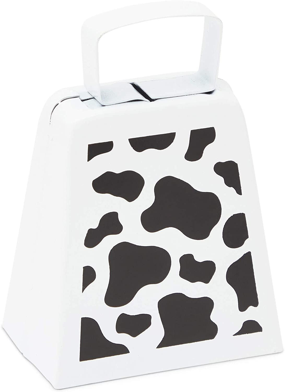 Small white cowbell with handle grip for weddings & cheer events