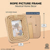 Okuna Outpost Jute Rope Picture Frame for 5x7 Inch Photos, Nautical Home Décor